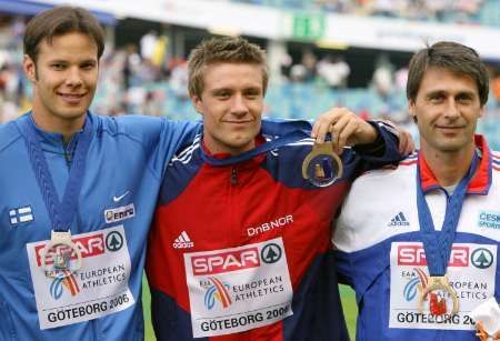 Tero Pitkämäki, Andreas Thorkildsen a Jan Železný