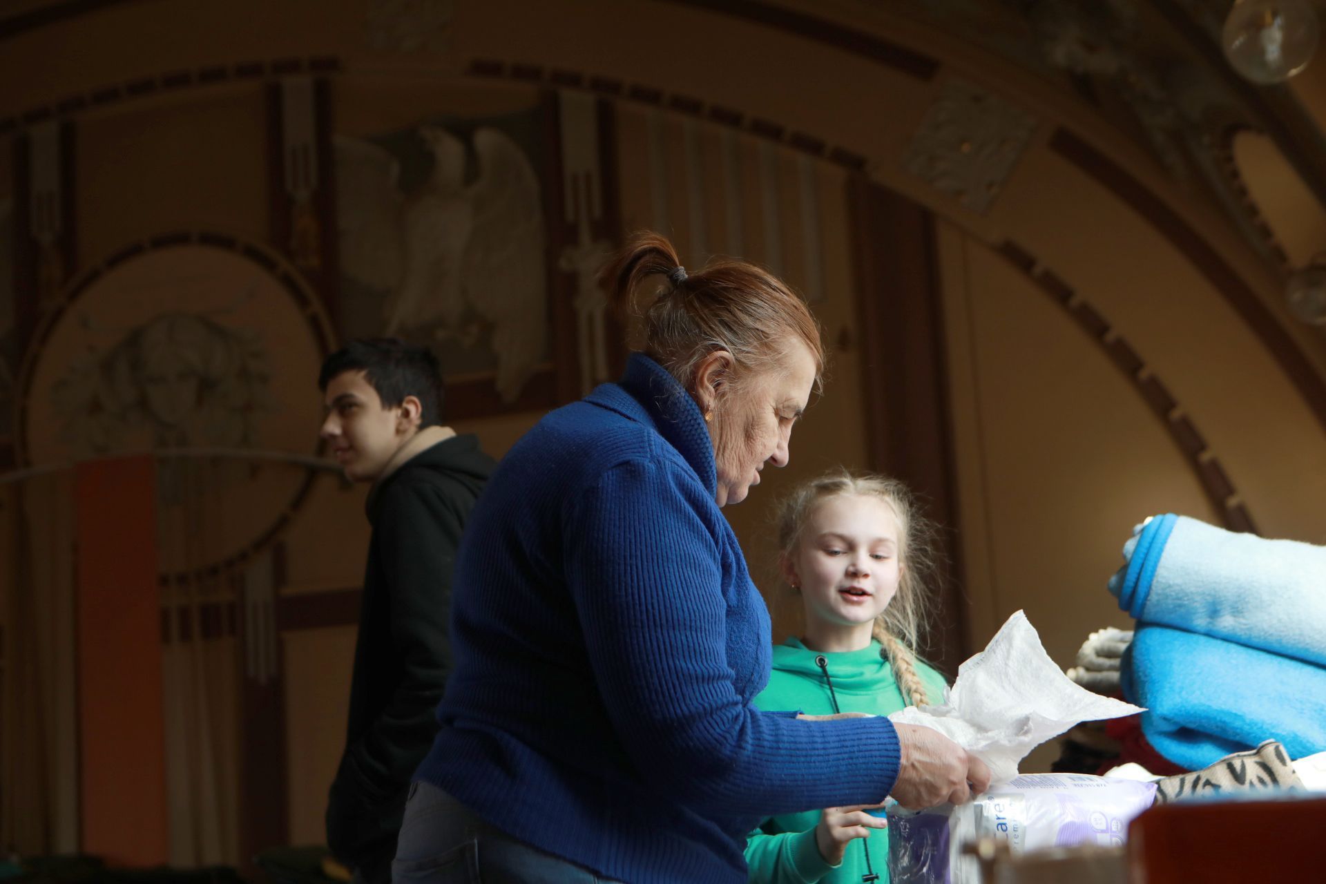 Foto / Hlavní nádraží v Praze / Uprchlické centrum v budově správy železnic / Ukrajina / 3. 2. 2022