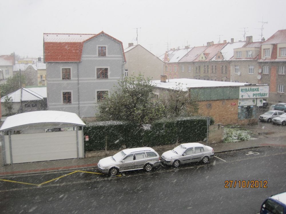 První sníh: České Budějovice