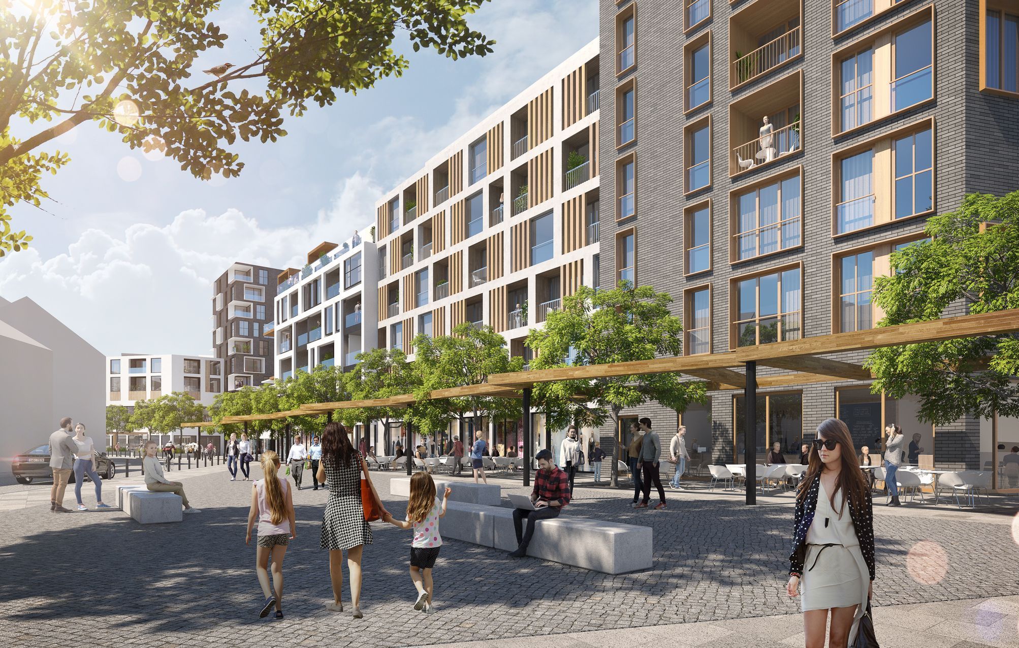 Projekt Palmovka One s 300 byty a tisíci metry čtverečními obchodních prostor.