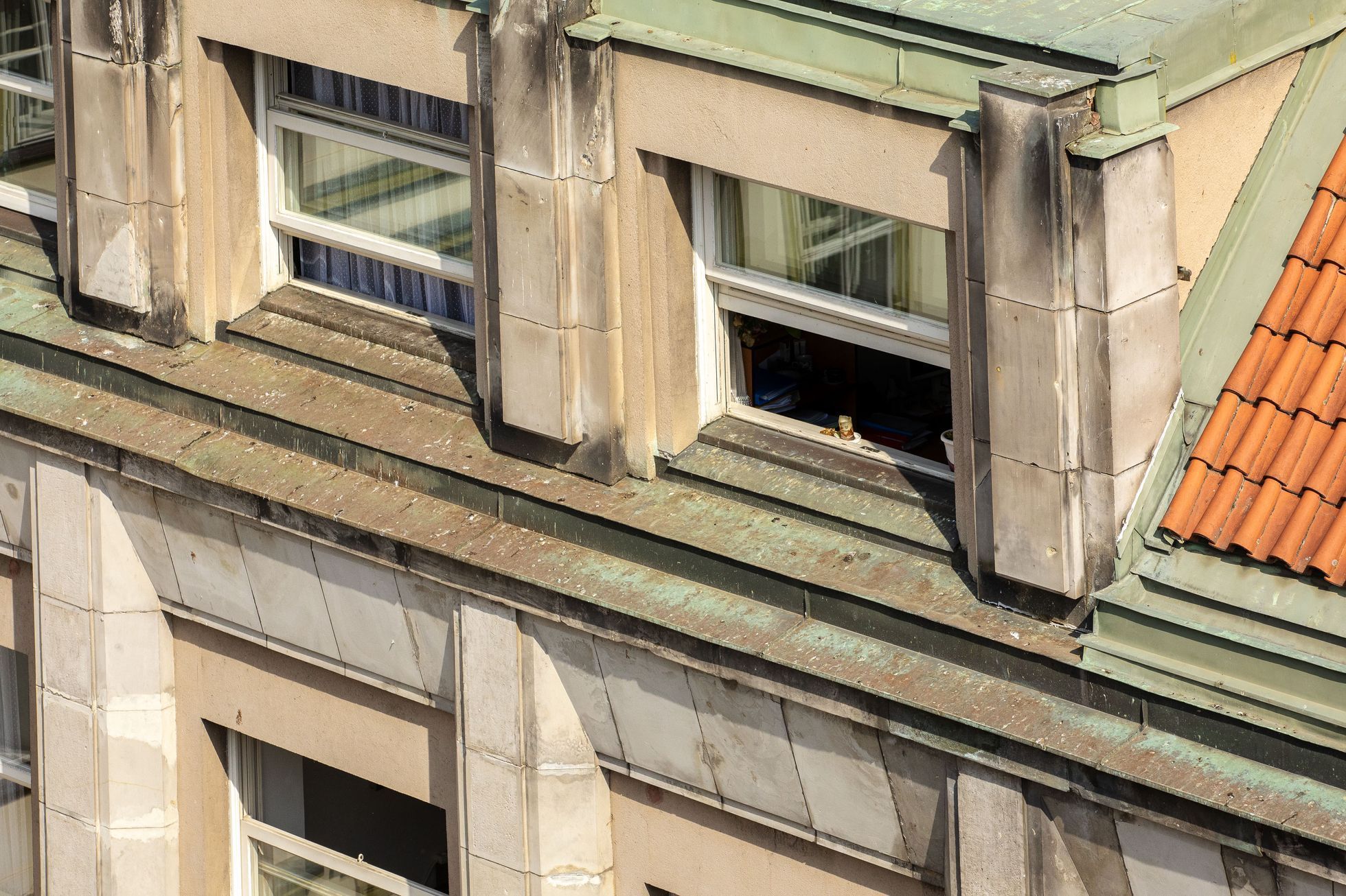 Praha, panorama, Pražský hrad, pohled ze střech, Praha z výšky