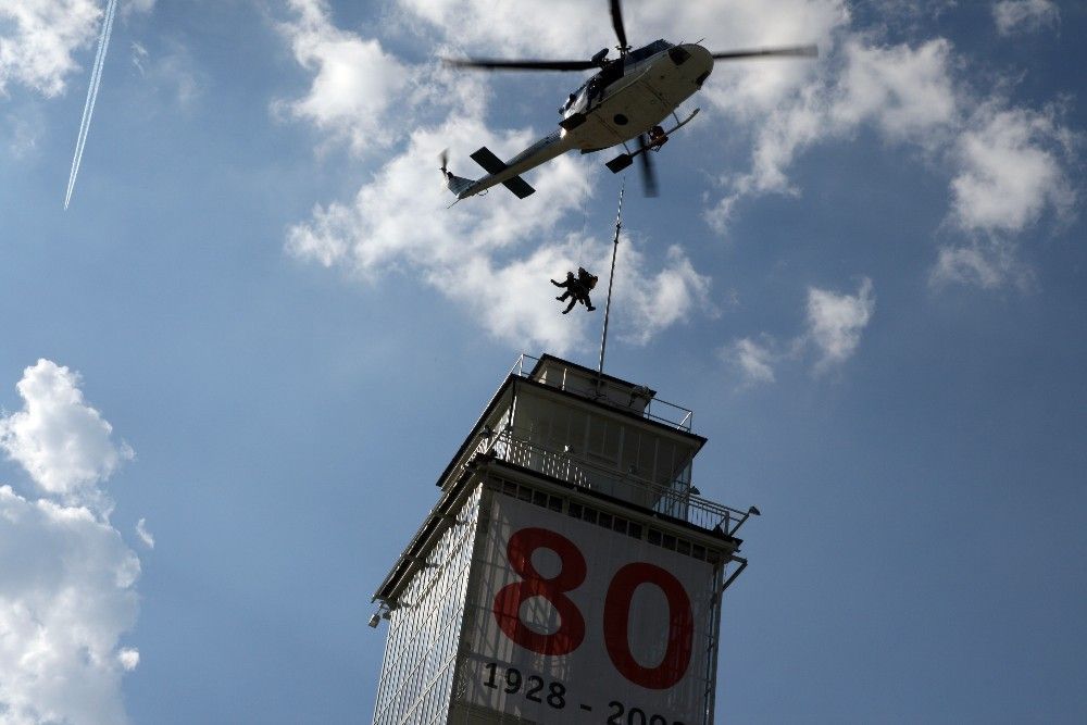 cvičení hasičů na Výstavišti v Brně