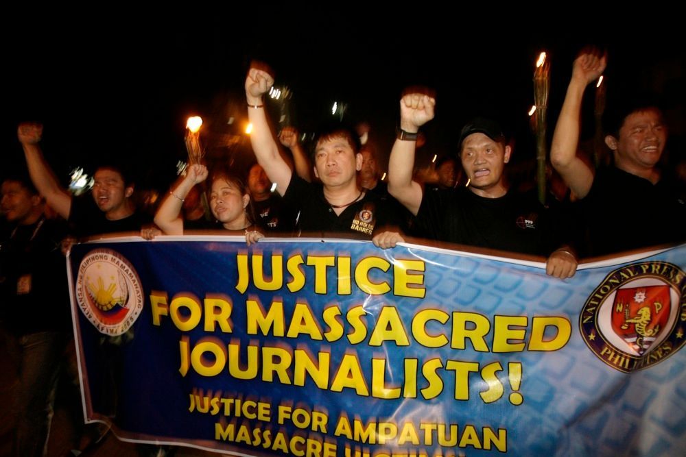 Filipíny - novináři protestují proti masakru