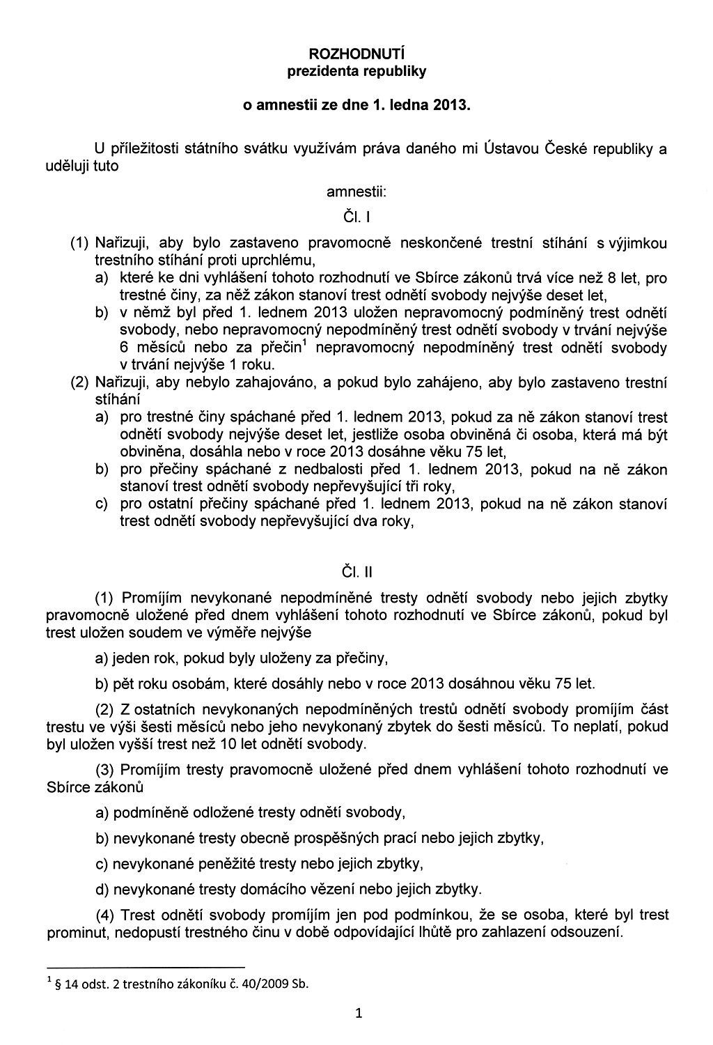 Amnestie - podle P.H. MSpr. - verze B - strana 1