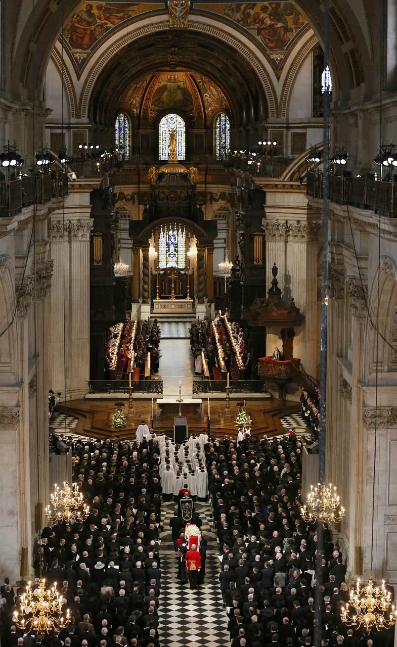 Fotogalerie: Pohřeb Margaret Thatcherové / Katedrála Svatého Pavla