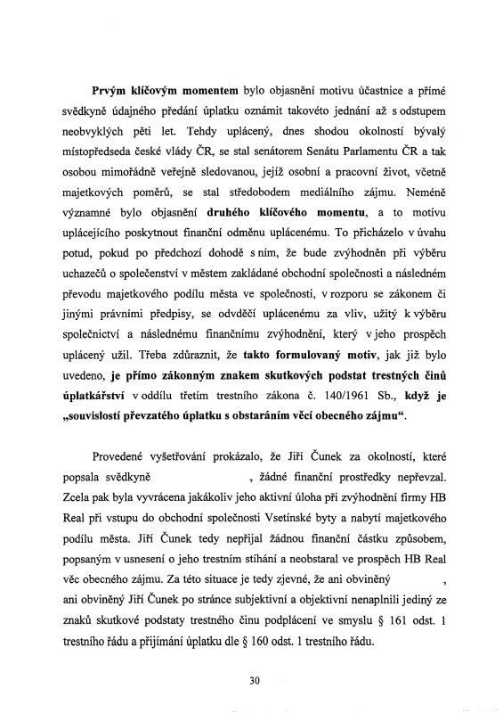 Usneseni o zastavení trestního stíhání - strana 30