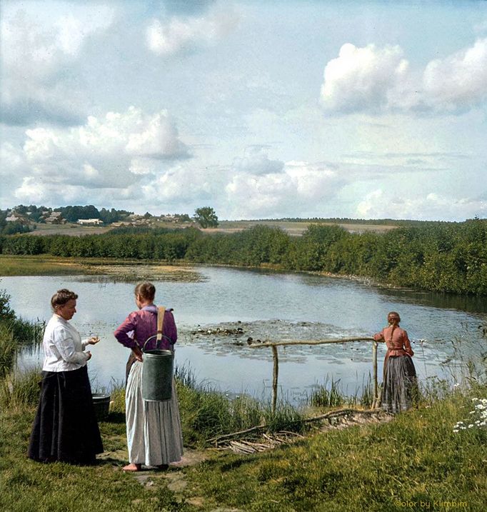 Kolorované snímky z historie starého Ruska