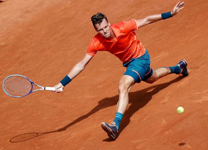 Tomáš Berdych přizápa se 2. kola French Open s Radkem Štěpánkem.