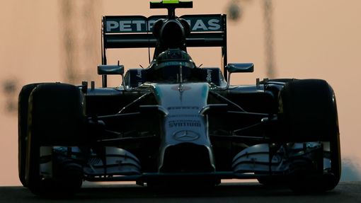 Mercedes Formula One driver Nico Rosberg of Germany leaves the pit during the Abu Dhabi F1 Grand Prix at the Yas Marina circuit in Abu Dhabi November 23, 2014. REUTERS/Ah