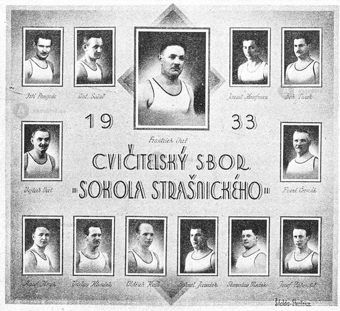 Strašničtí Sokolové. Ročenka cvičitelského sboru z roku 1933.