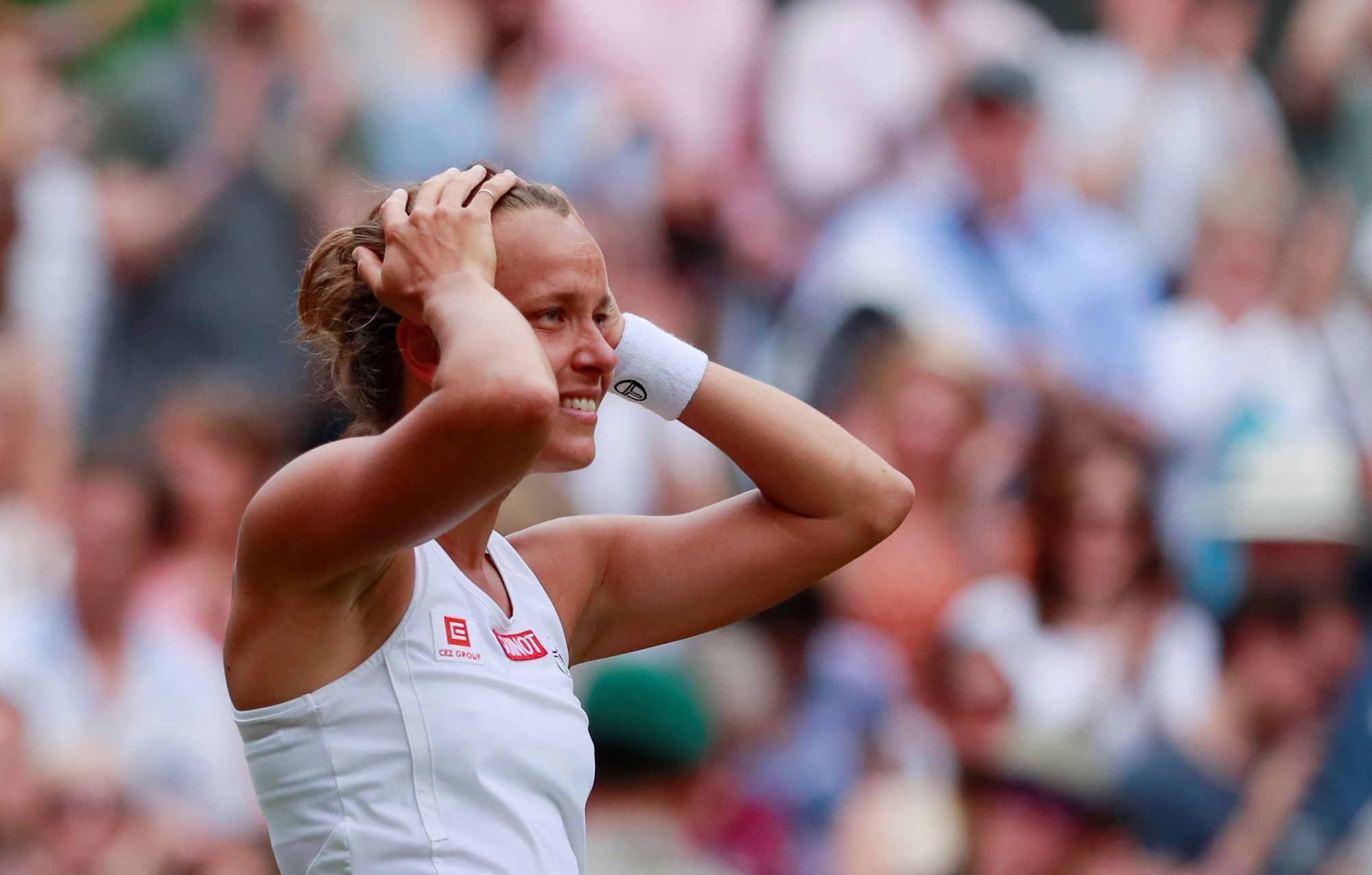 Barbora Strýcová po postupu do semifinále Wimbledonu