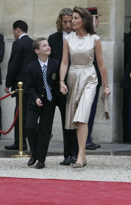 manželka Cecilia se synem Louisem