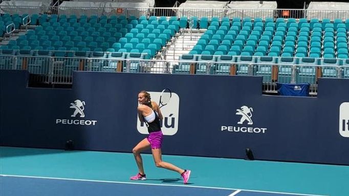 Petra Kvitová na turnaji v Miami