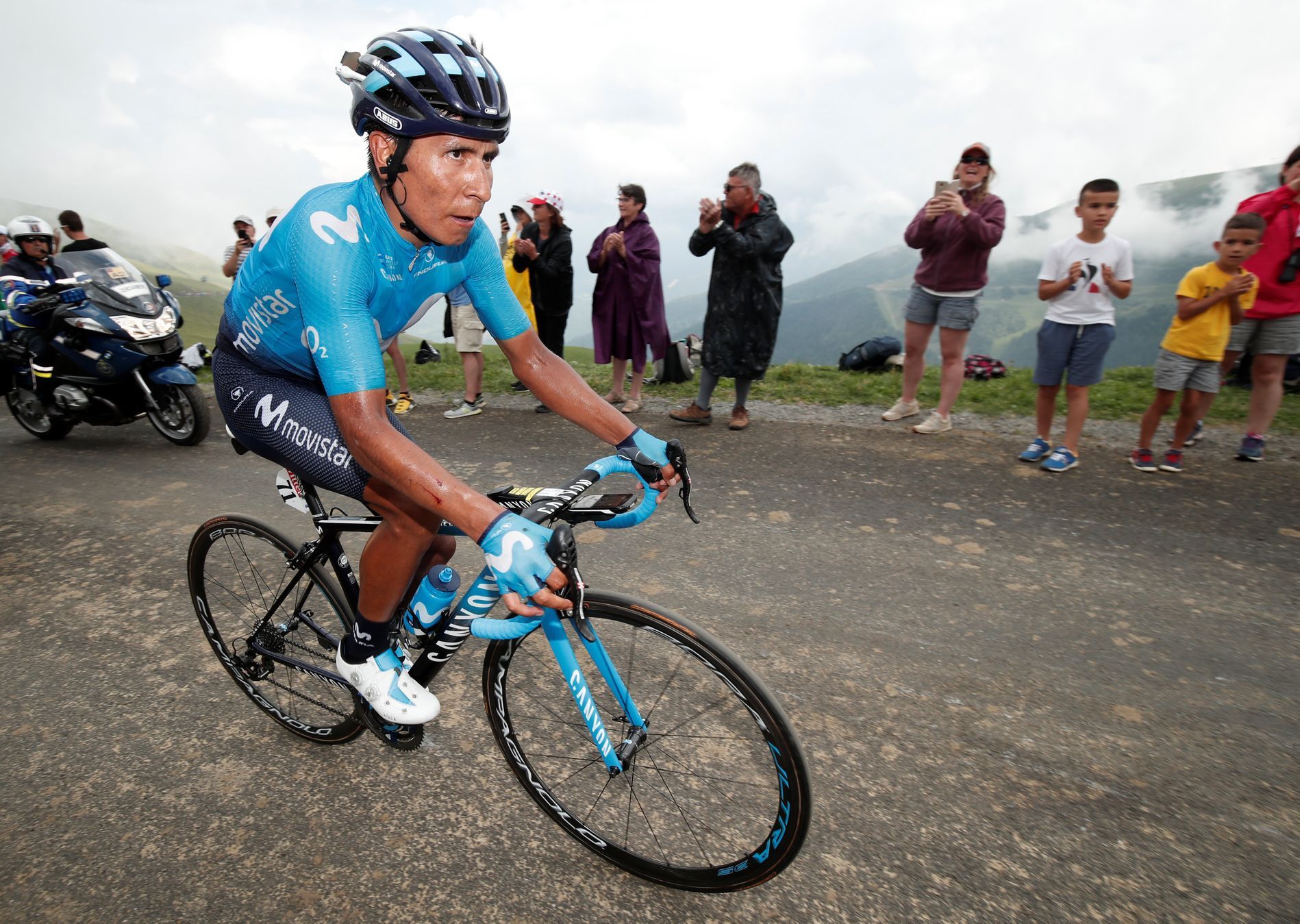 Nairo Quintana v 17. etapě Tour de France 2018