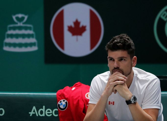 Tennis - Davis Cup Finals - Final - Caja Magica, Madrid, Spain - November 24, 2019   Canada captain Frank Dancevic during the match between Felix Auger-Aliassime and Spai