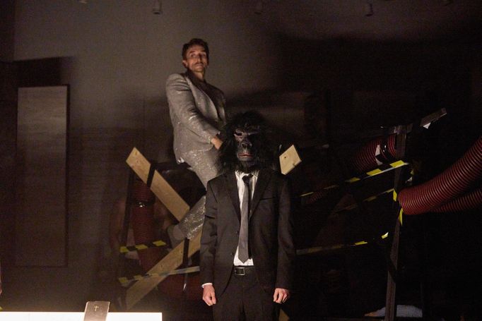 Jakub Žáček v inscenaci Fušeři.