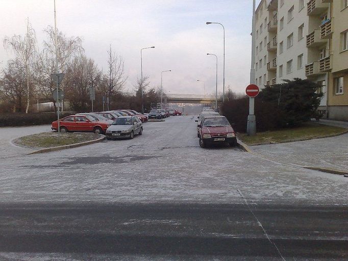 Několik sněhových vloček napadlo i na žižkovské Ohradě