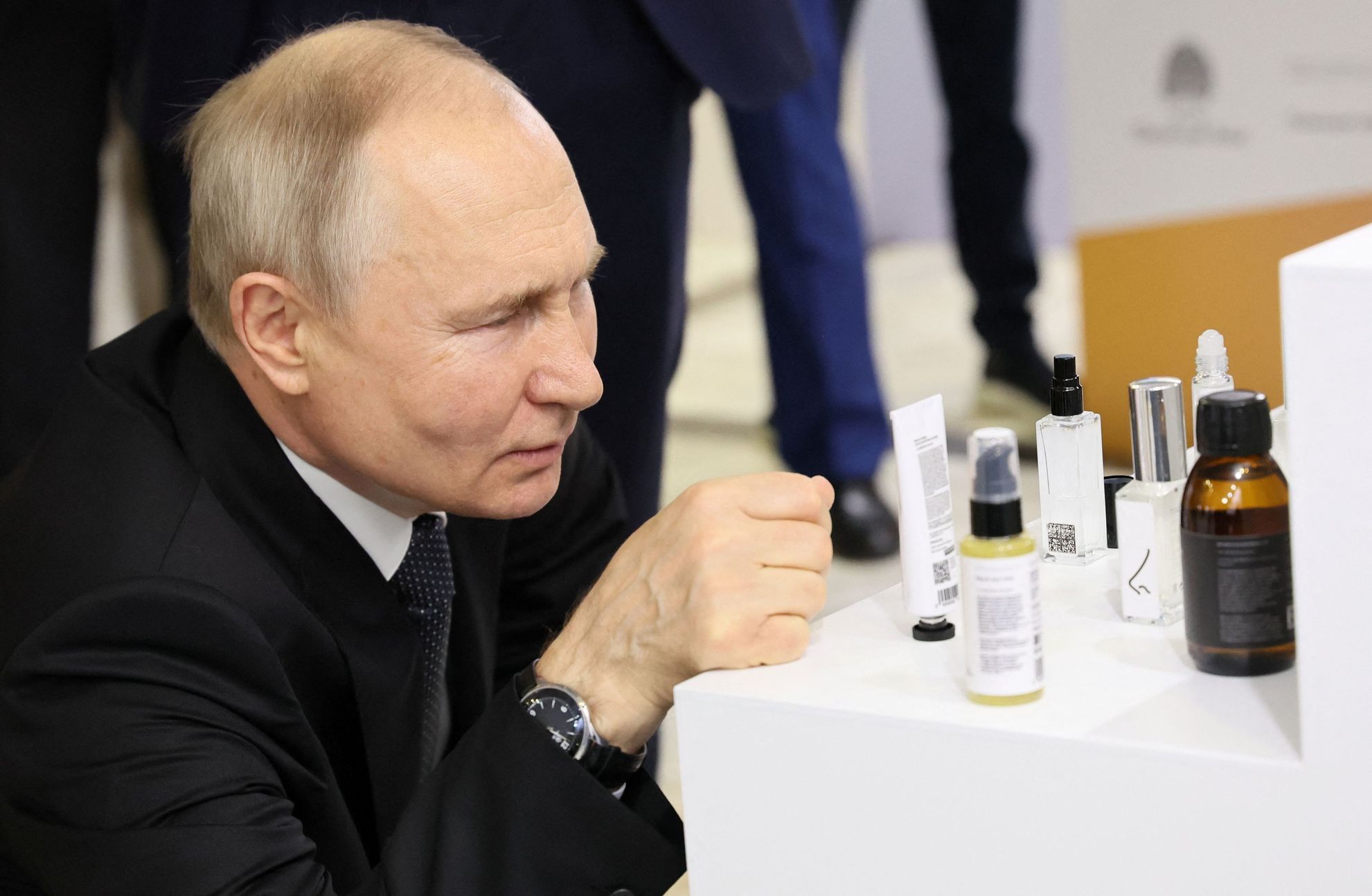 Vladmir Putin na ekonomické výstavě v Moskvě.