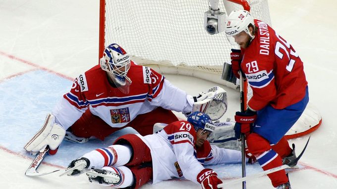 Prohlédněte si fotografie ze zápasu českých hokejistů na MS v Minsku, v němž porazili Norsko těsně 1:0.