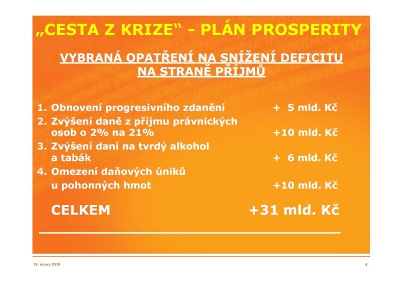 Plán ČSSD na stabilizaci veřejných rozpočtů