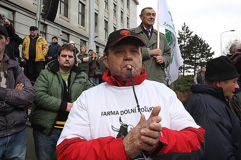 Demonstrace zemědělců v Praze