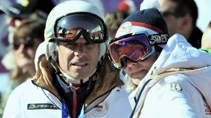 Rodiče sledují dceru Ester Ledeckou v obřím slalomu na ZOH 2018