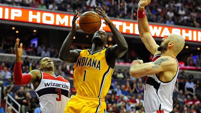 NBA: Playoffs-Indiana Pacers at Washington Wizards (Stephenson, Beal)