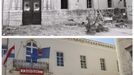 A combination picture shows a destroyed music school in Zadar in 1991 (top) and a rebuilt music school in 2012 in Zadar. The city of Zadar was shelled by Serb-dominated Yugoslav troops during Croatia's 1991-95 war of independence. REUTERS/Antonio Bronic (CROATIA - Tags: CIVIL UNREST CONFLICT) Published: Čec. 31, 2012, 4 odp.