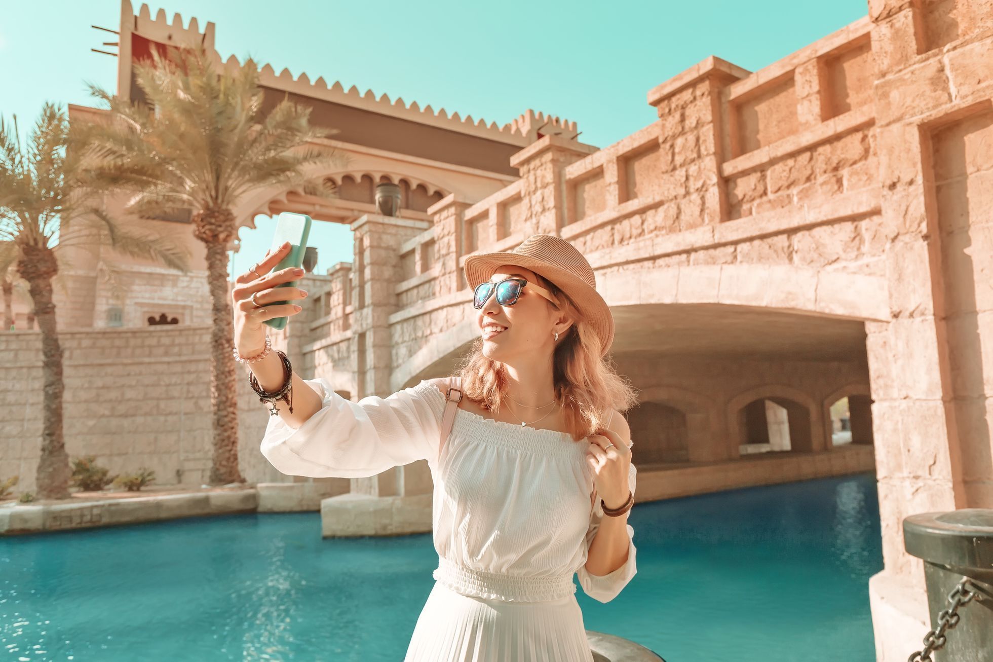 Dubaj, Spojené arabské emiráty, selfie, influencer, ilustrační foto