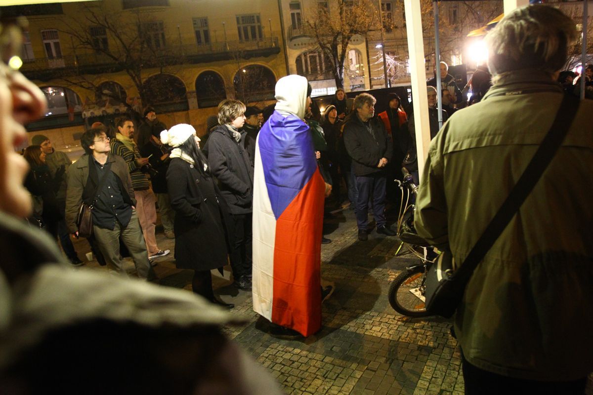 Demonstrace Albertov a Václavské náměstí 22.11.2015