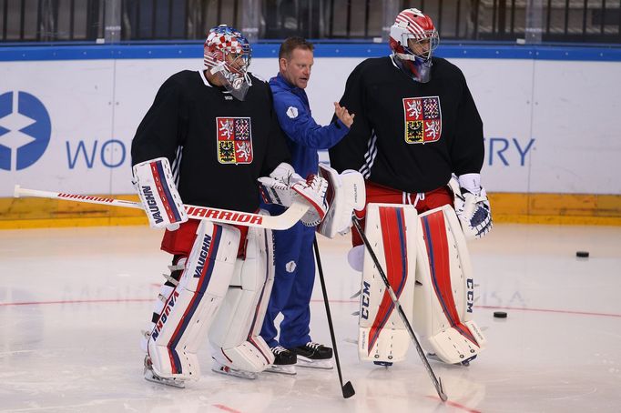 Petr Mrázek, Petr Jaroš a Ondřej Pavelec