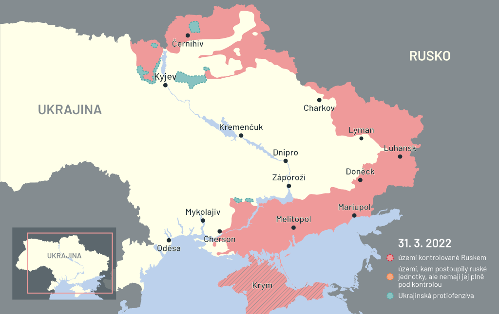 Ukrajina, válka, severní fronta, Kyjev, Černihiv