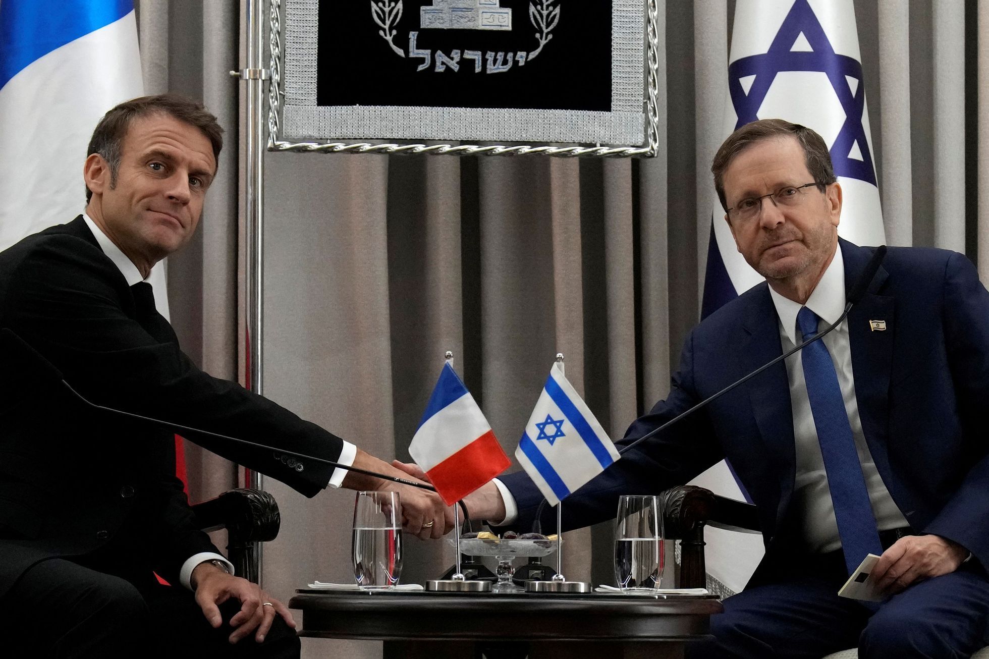 Emmanuel Macron, Jicchak Herzog, Izrael