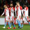 Smutní slávisté po prvním čtvrtfinále Evropské ligy Slavia - Chelsea