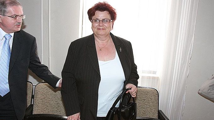 Marie Benešová u krajského soudu, který uznal její slova o justiční mafii.