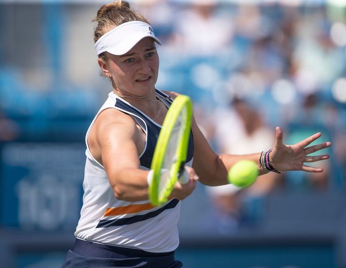 Barbora Krejčíková na turnaji v Cincinnati 2021