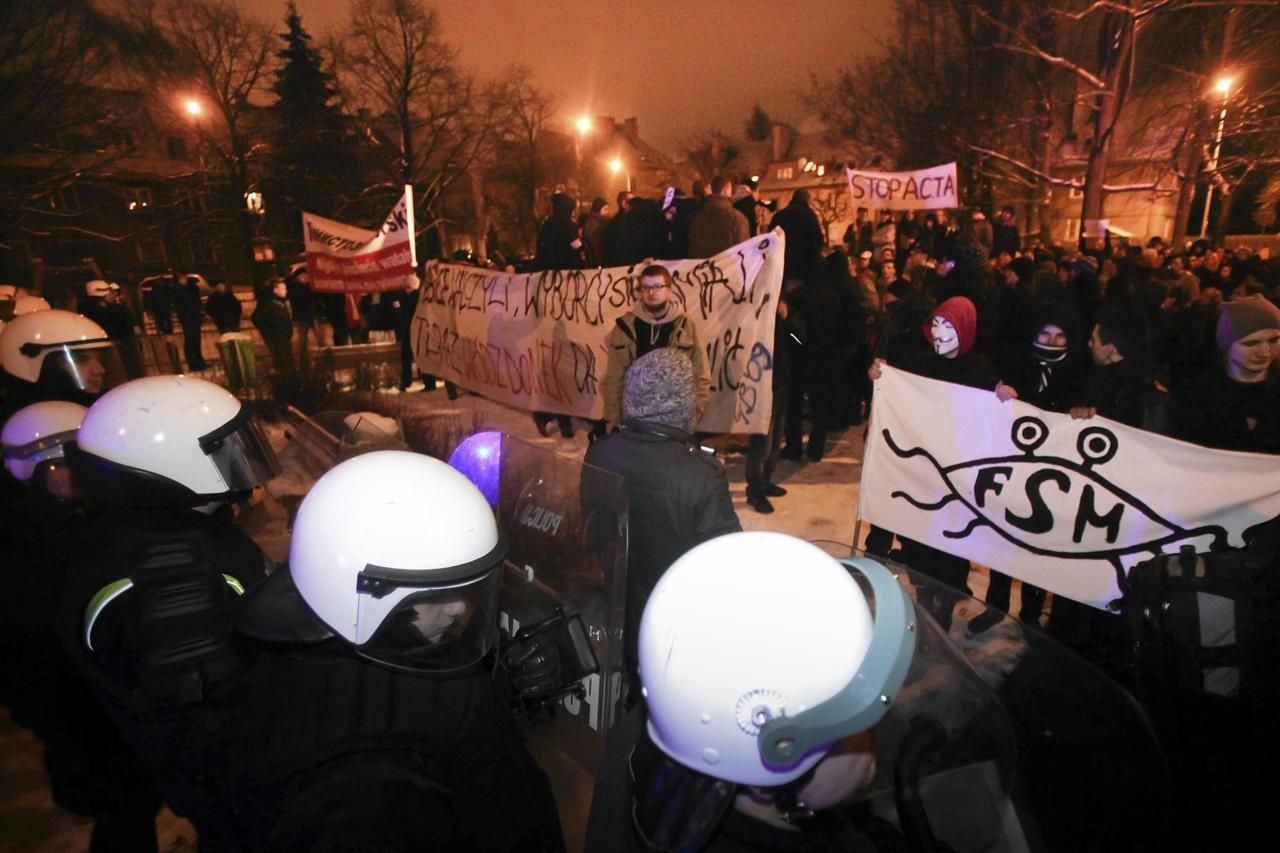 Polské demonstrace proti ACTA