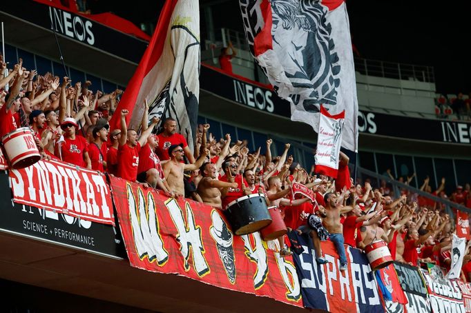 Soccer Football - Europa Conference League - Group D - OGC Nice v Cologne - Allianz Riviera, Nice, France - September 8, 2022 OGC Nice fans in the stands before the match