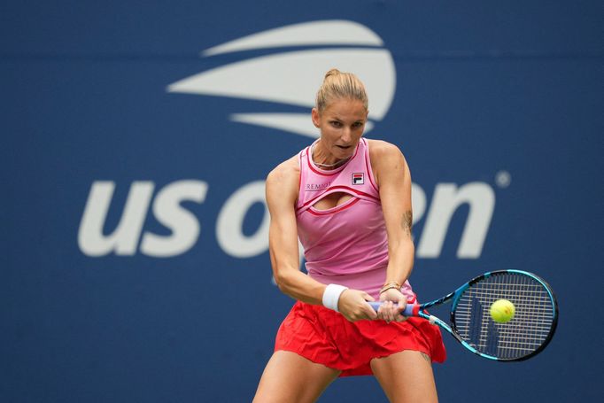 Karolína Plíšková na US Open v zápase s Viktorii Azarenkovou
