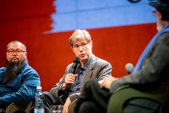 Spisovatel Daniel Kehlmann v pražském DOXu během festivalu FALL 2025.