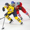 Erik Karlsson a David Pastrňák v semifinále MS 2024 Česko - Švédsko