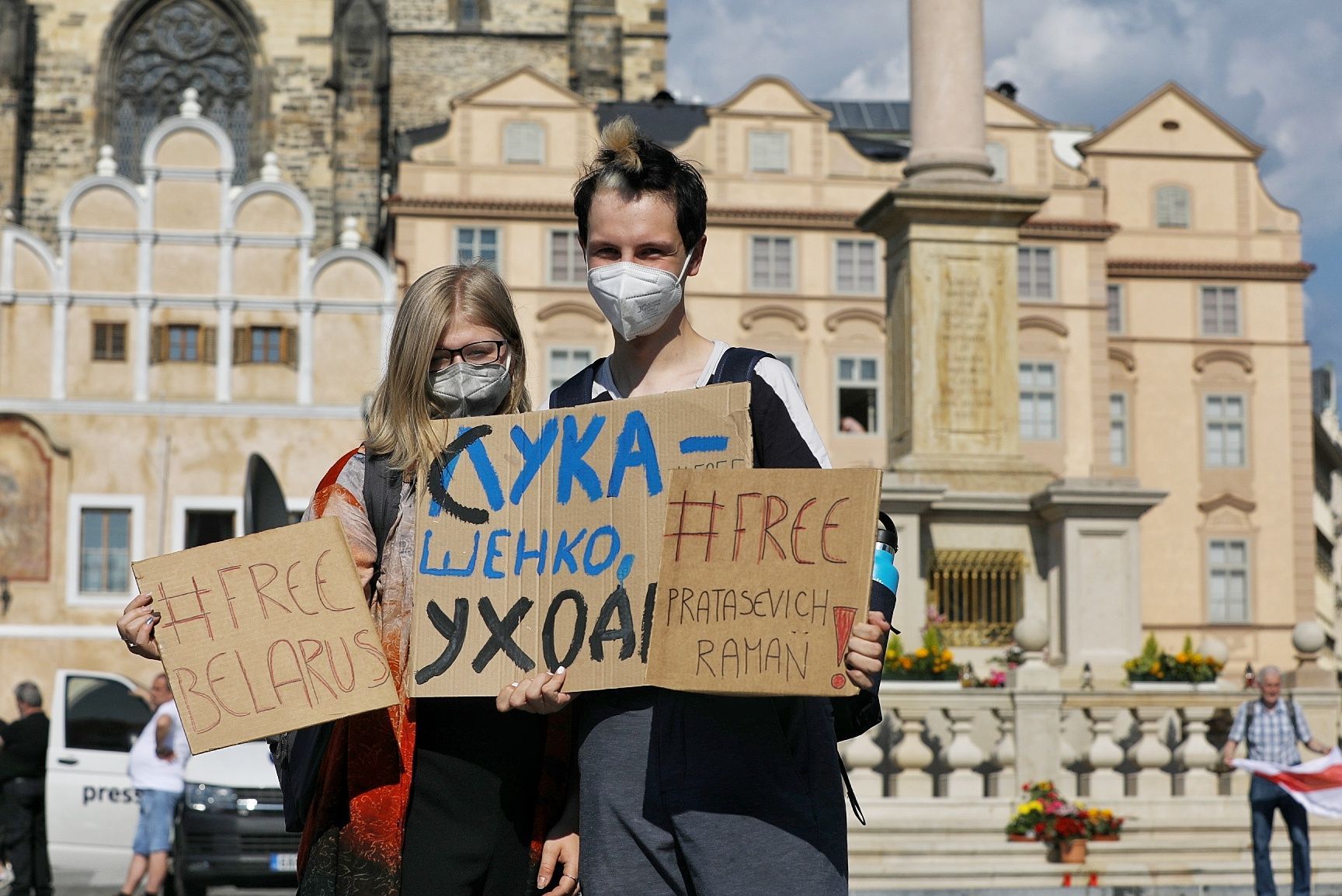 bělorusko staroměstské náměstí demonstrace Cichanouská v praze