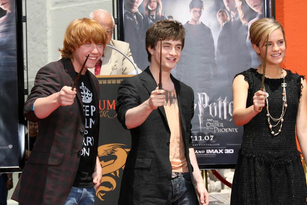 Emma Watson, Daniel Radcliffe a Rupert Grint 2007