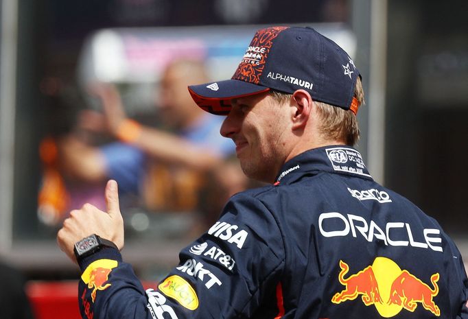 Max Verstappen z Red Bullu slaví triumf ve sprintu v rámci Velké ceny Belgie formule 1