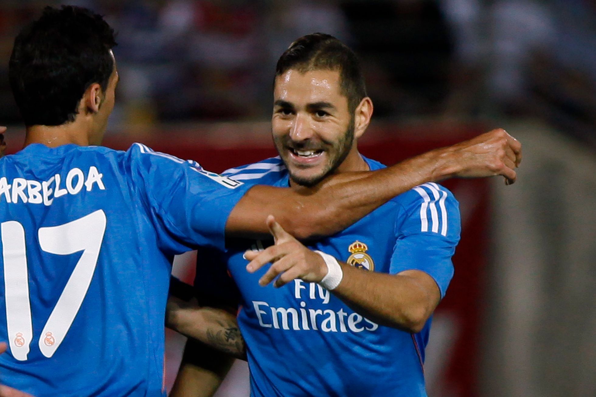 Karim Benzema slaví gól Realu Madrid