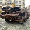 Ohořelé vraky z Ukrajiny instalace Signal Velčovský