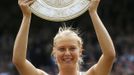 FILE PHOTO: Tennis - 2004 Wimbledon Championships - All England Club - July 3, 2004  Maria Sharapova of Russia celebrates as she wins Wimbledon  Action Images via Reuters