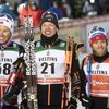Emil Iversen druhý (vlevo), Iivo Niskanen, Martin Johnsrud Sundby třetí (vpravo) úvodní závod 16/17