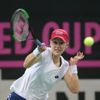 Alison Riskeová ve finále Fed Cupu 2018 Česko - USA