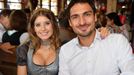 FC Bayern Munich's Hummels and his wife Cathy pose during their visit at the Oktoberfest in Munich